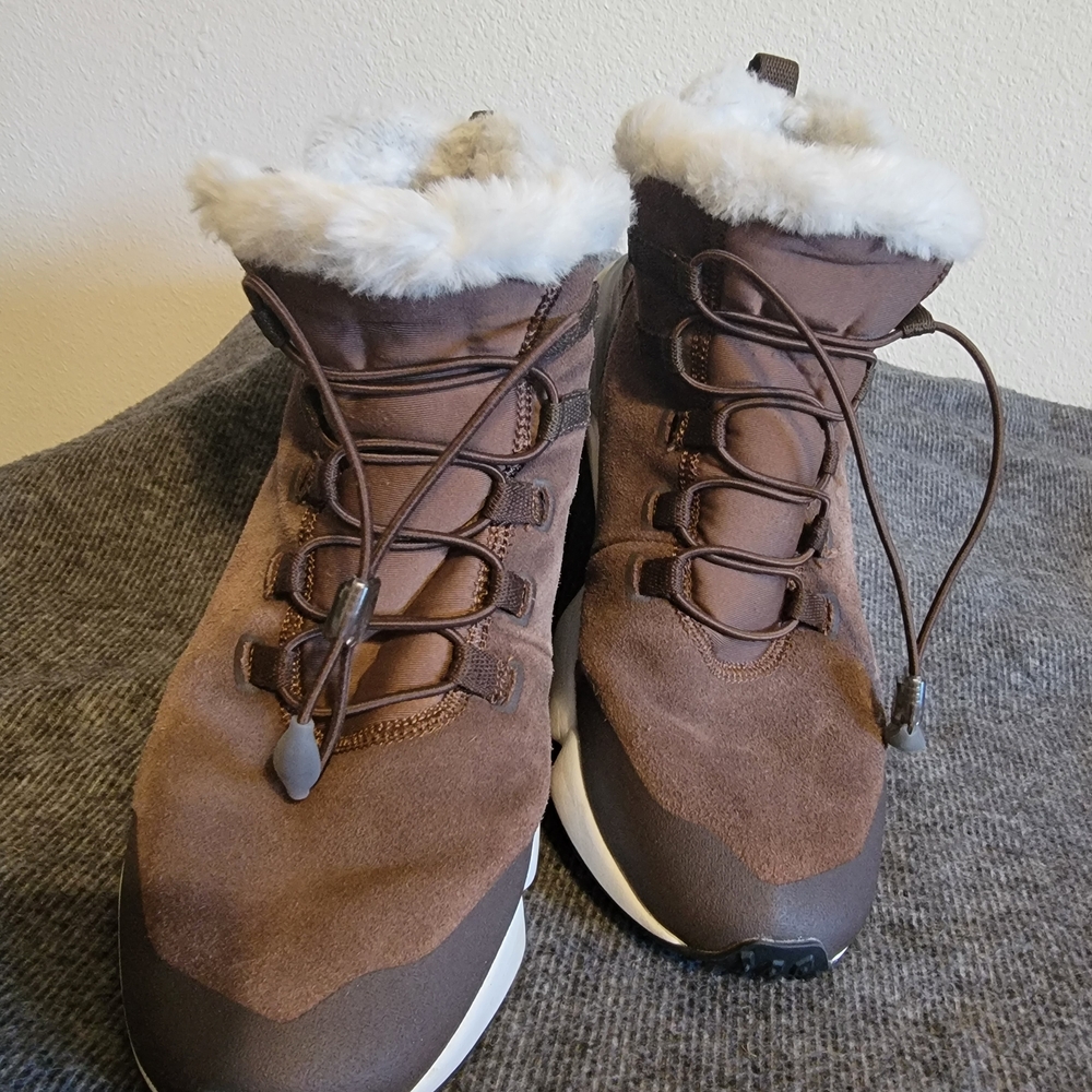 Elegant Brown Fur-Lined Ankle Boots